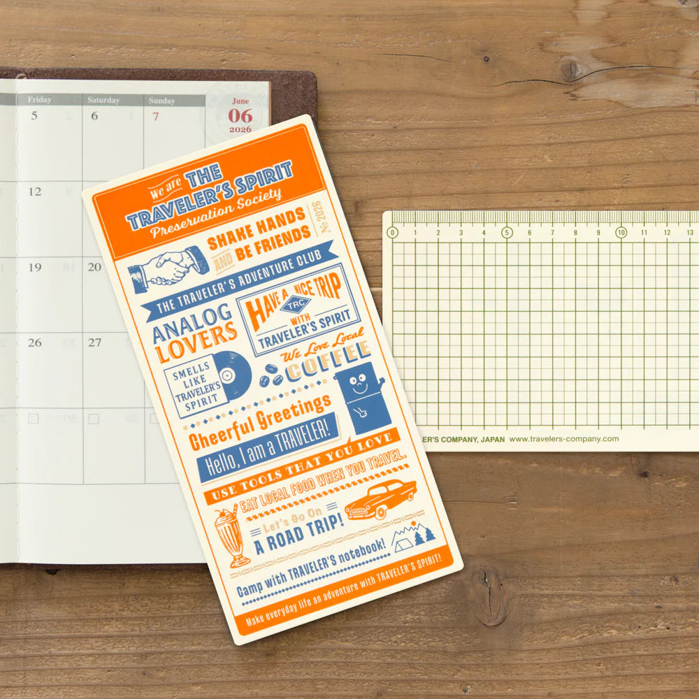 PRE-ORDER TRAVELER'S notebook Plastic Sheet 2026 - Regular Size