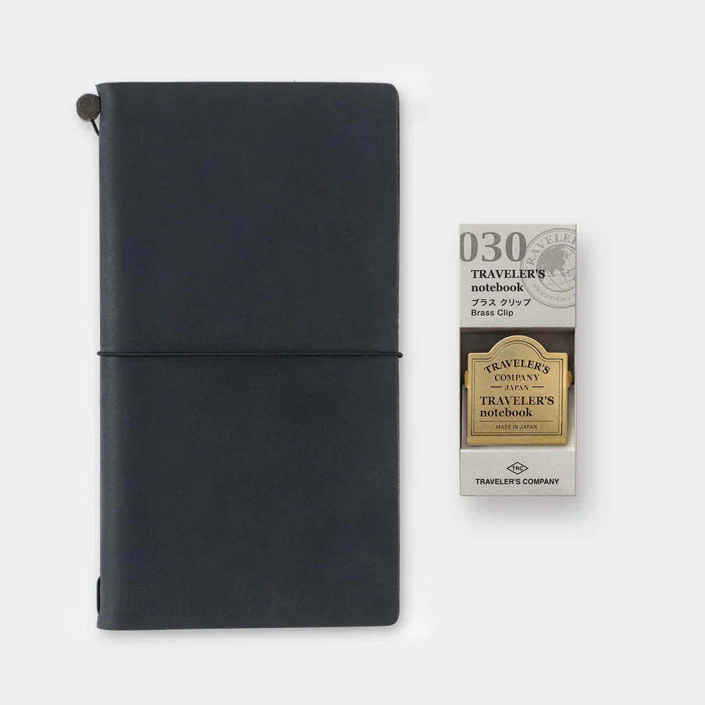 TRAVELER'S notebook 030 Brass Clip - TRC Logo