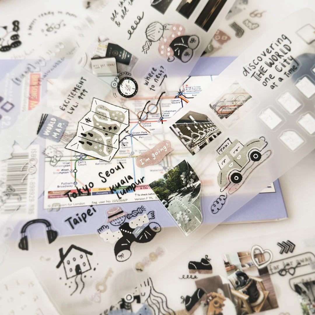 Journal Pages x rabch.jpg x Haba Megumi Kiss-cut PET Tape - Before Trip