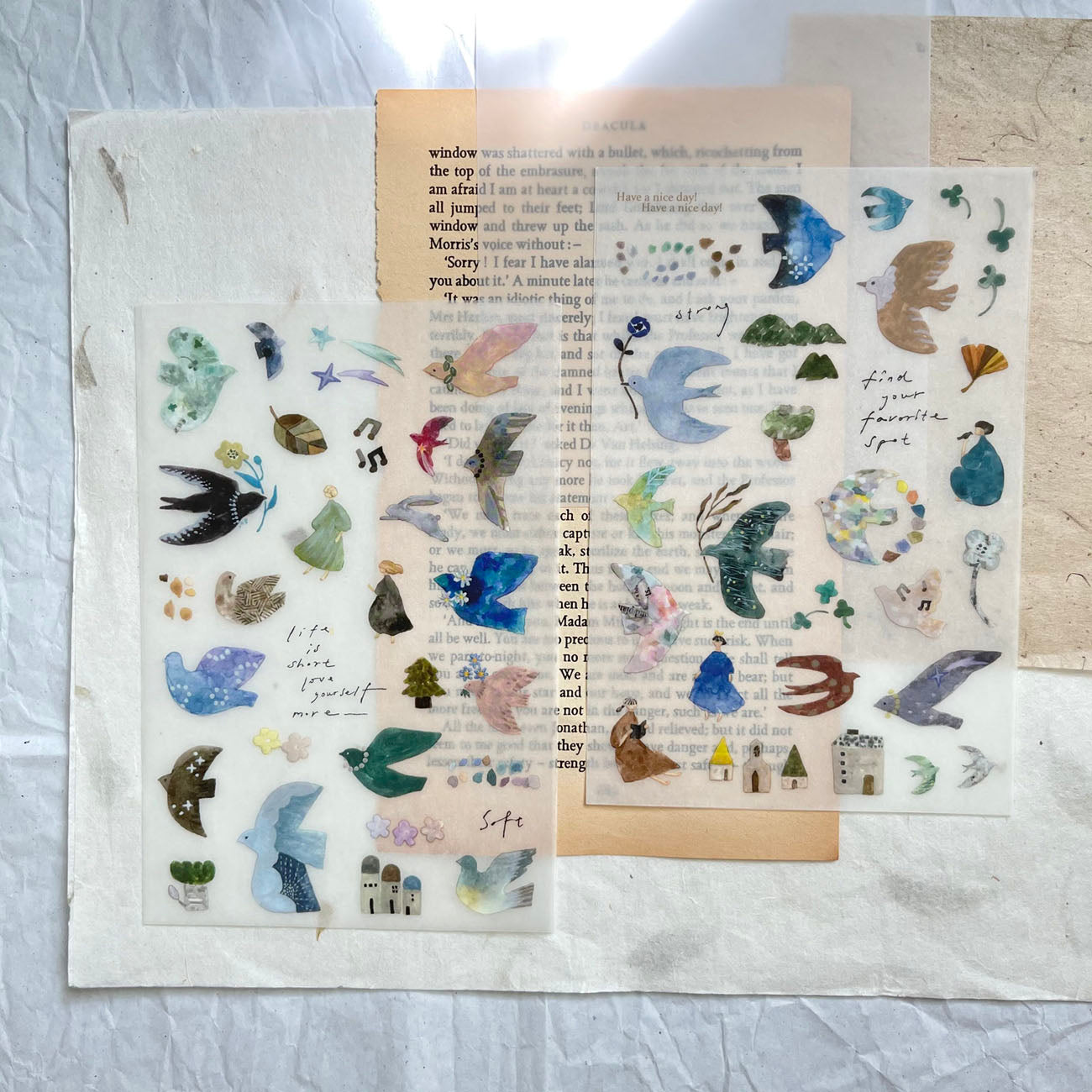 Pion Transfer Stickers - Bird Island