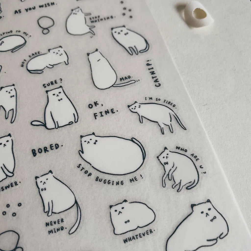 Mr. Eggplants Transfer Sticker - Soft Kitty 1