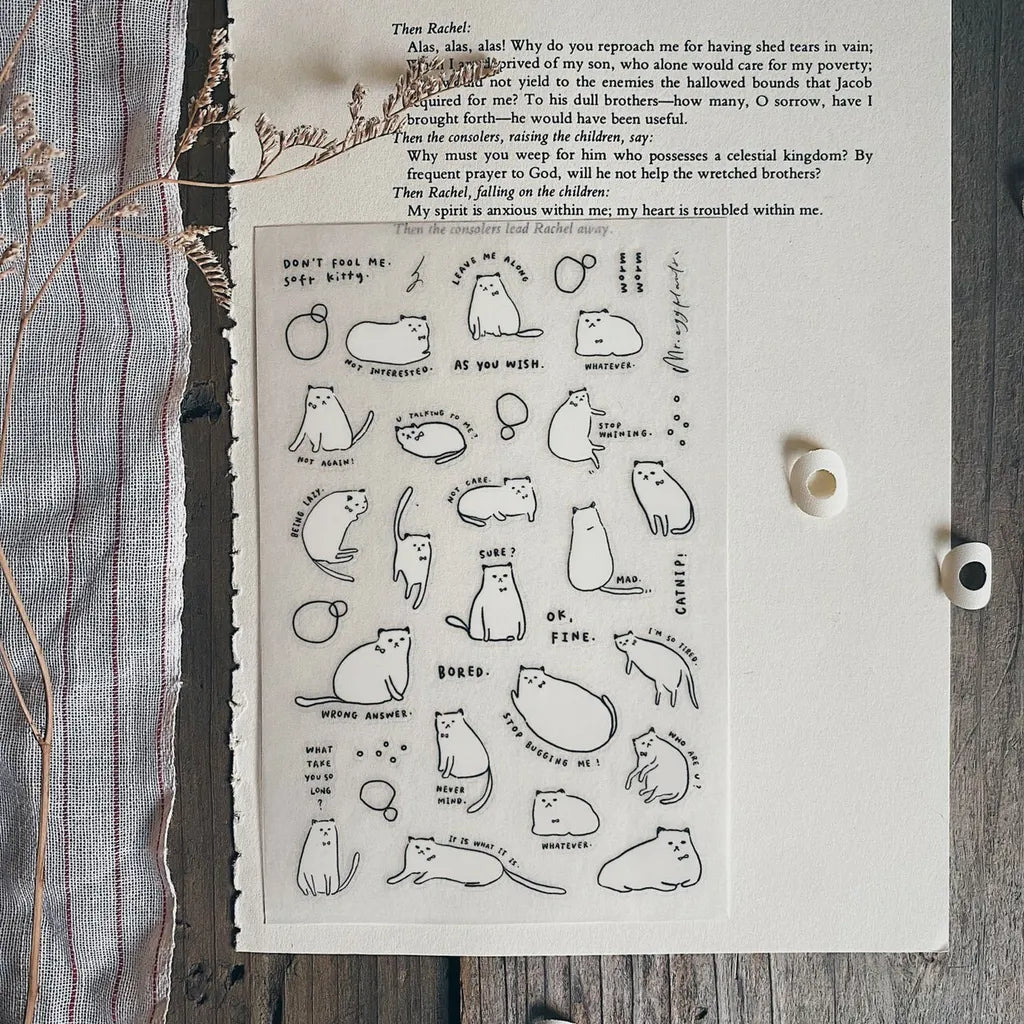 Mr. Eggplants Transfer Sticker - Soft Kitty 1