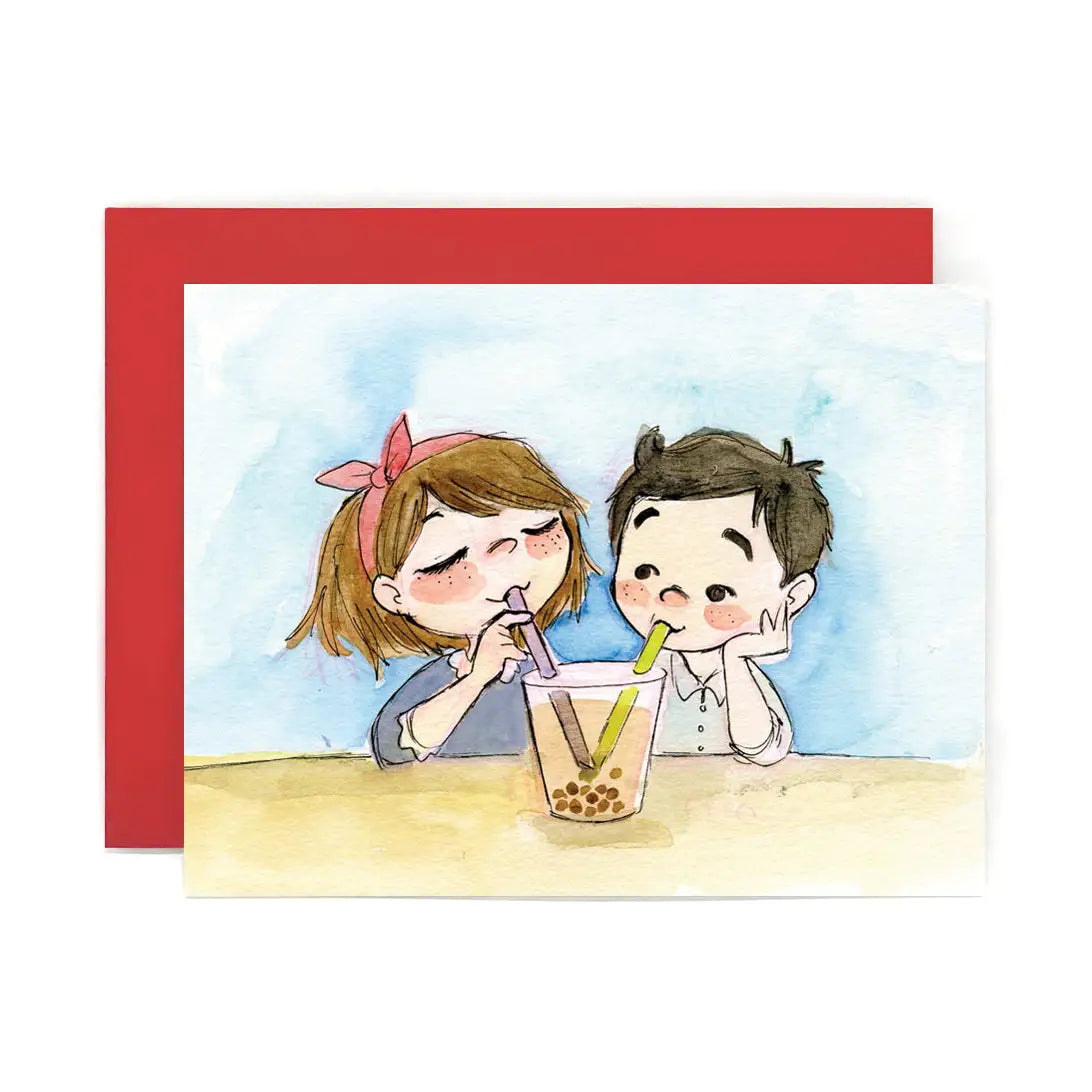 Le Petit Elefant Greeting Card - Boba Lovers