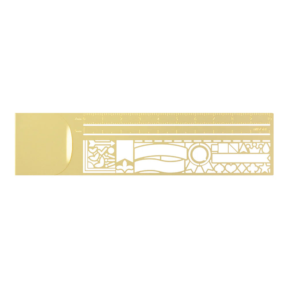 Midori Decorative Clip Ruler - Gold