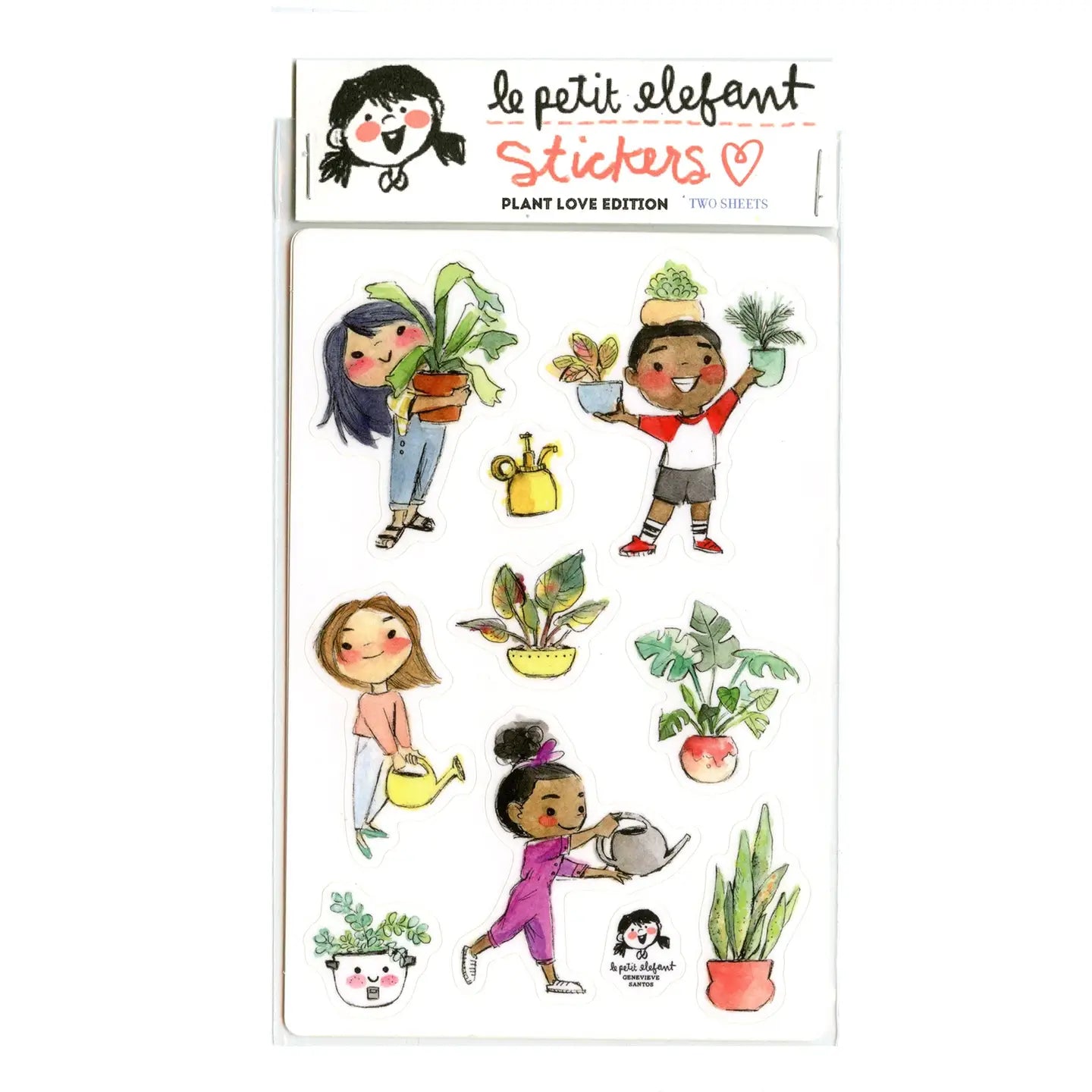 Le Petit Elefant Vinyl Sticker Sheet - Plant Love