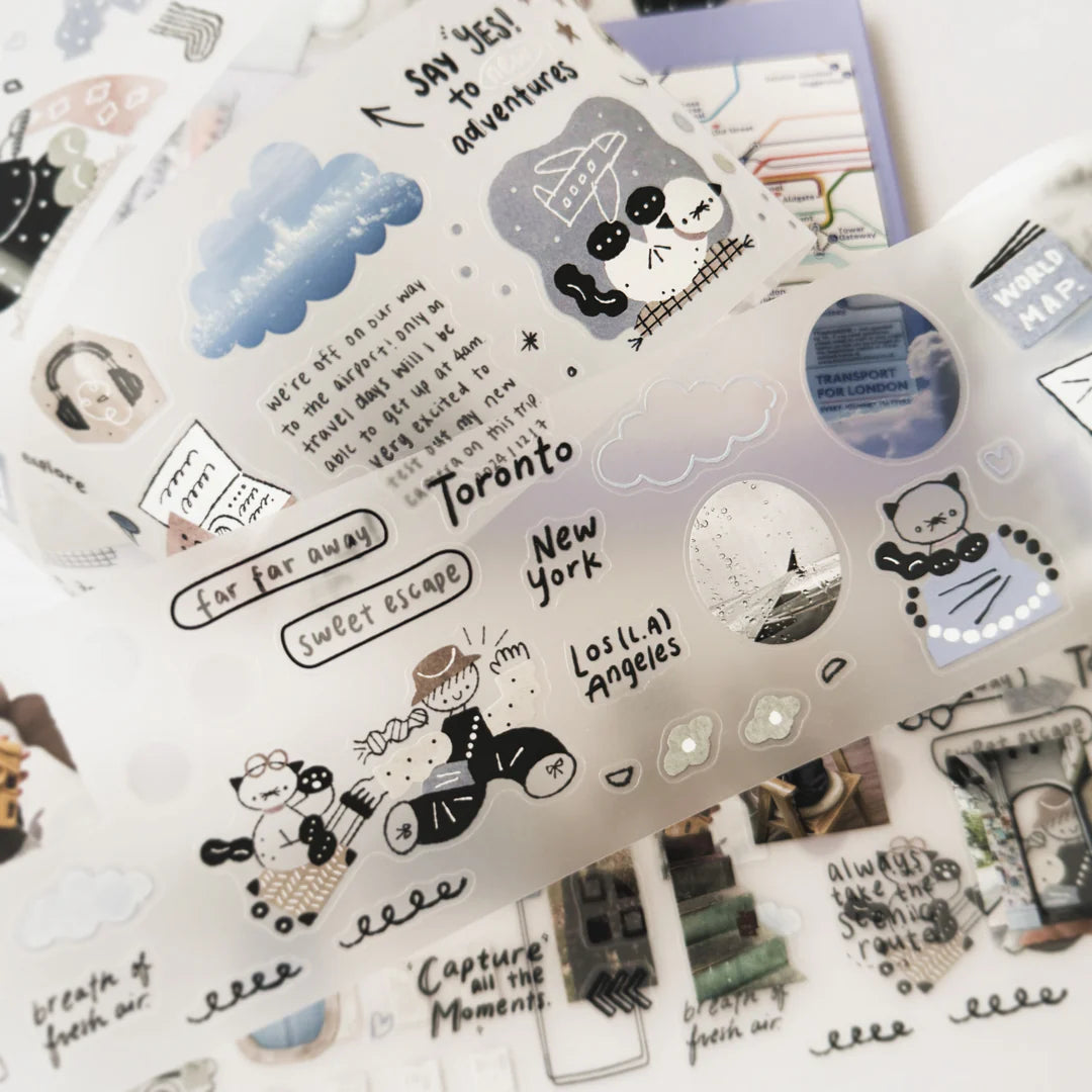 Journal Pages x rabch.jpg x Haba Megumi Kiss-cut PET Tape - Before Trip