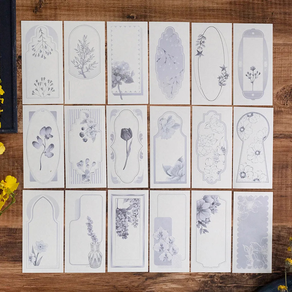 Loi Design Flower Collection Note Sheets - Navy Blue