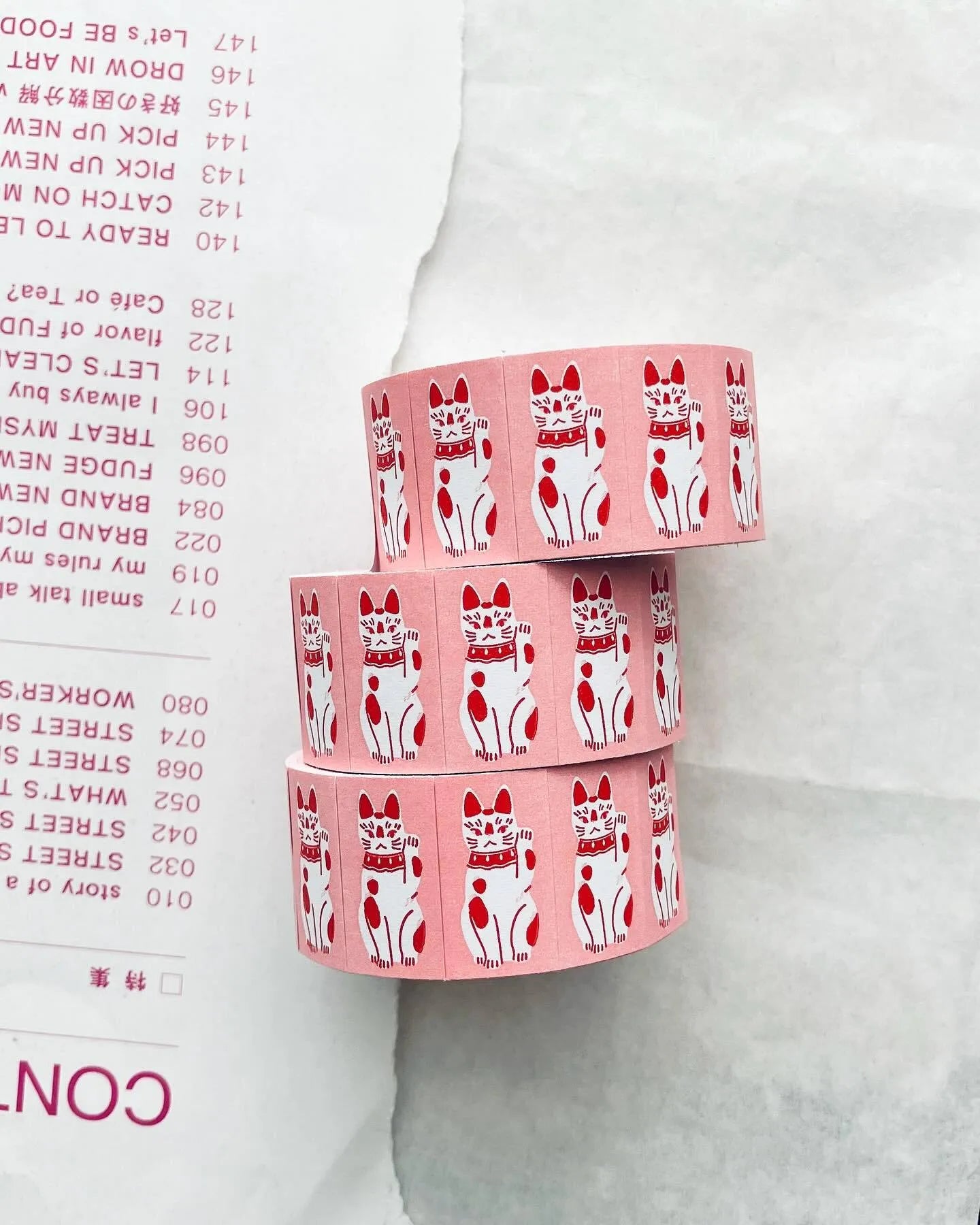 Somesortof.fern Label Stickers - Fortune Cat