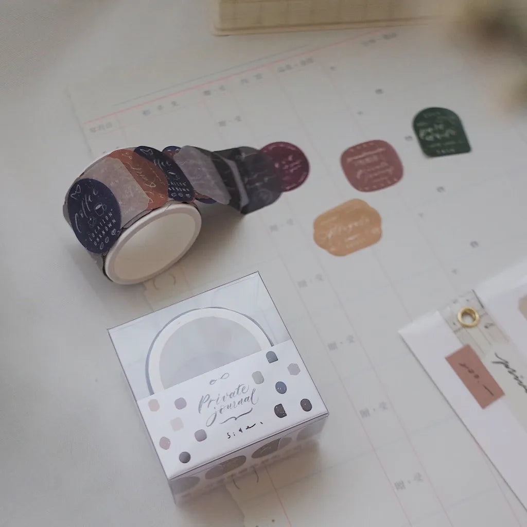 Mr. Eggplants Private Journal Washi Sticker Roll