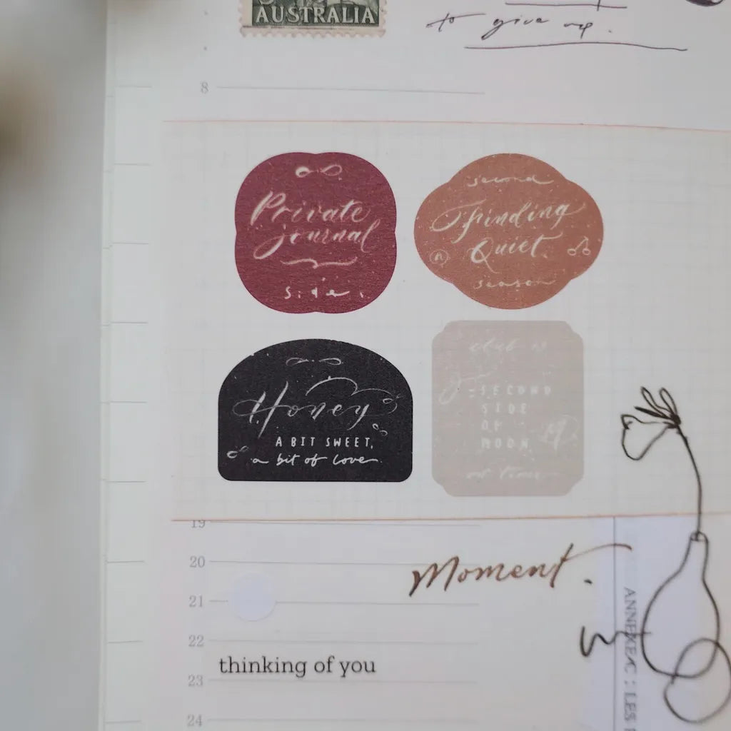 Mr. Eggplants Private Journal Washi Sticker Roll