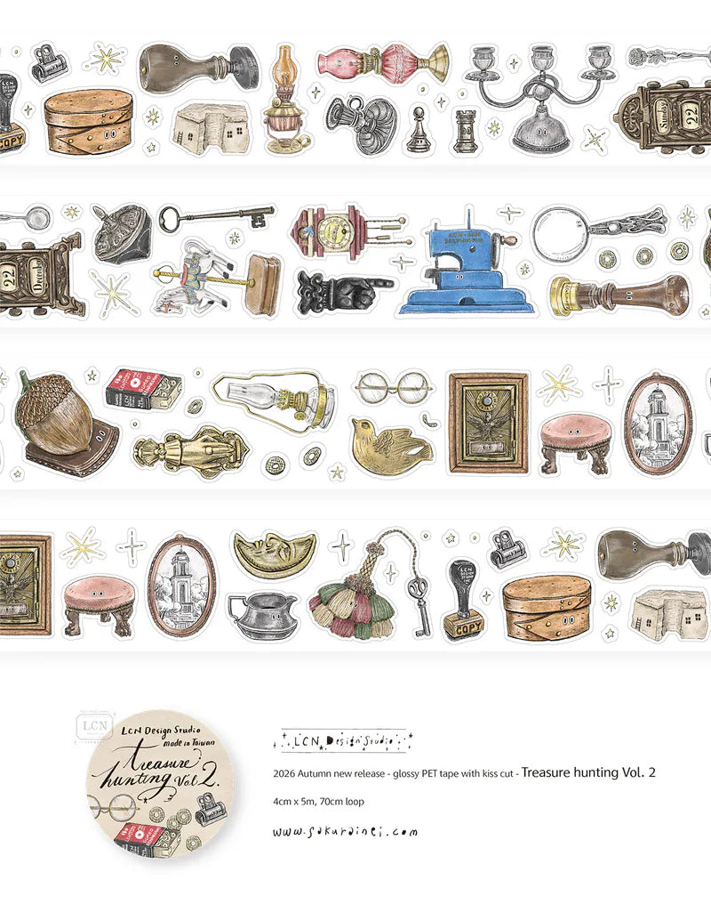 LCN Design Studio Kiss Cut PET Tape - Treasure Hunting Vol. 2