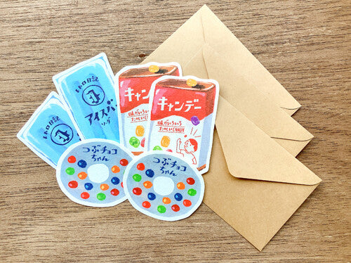 Furukawa Shiko Die-cut Mini Letter Set - Retro Sweets