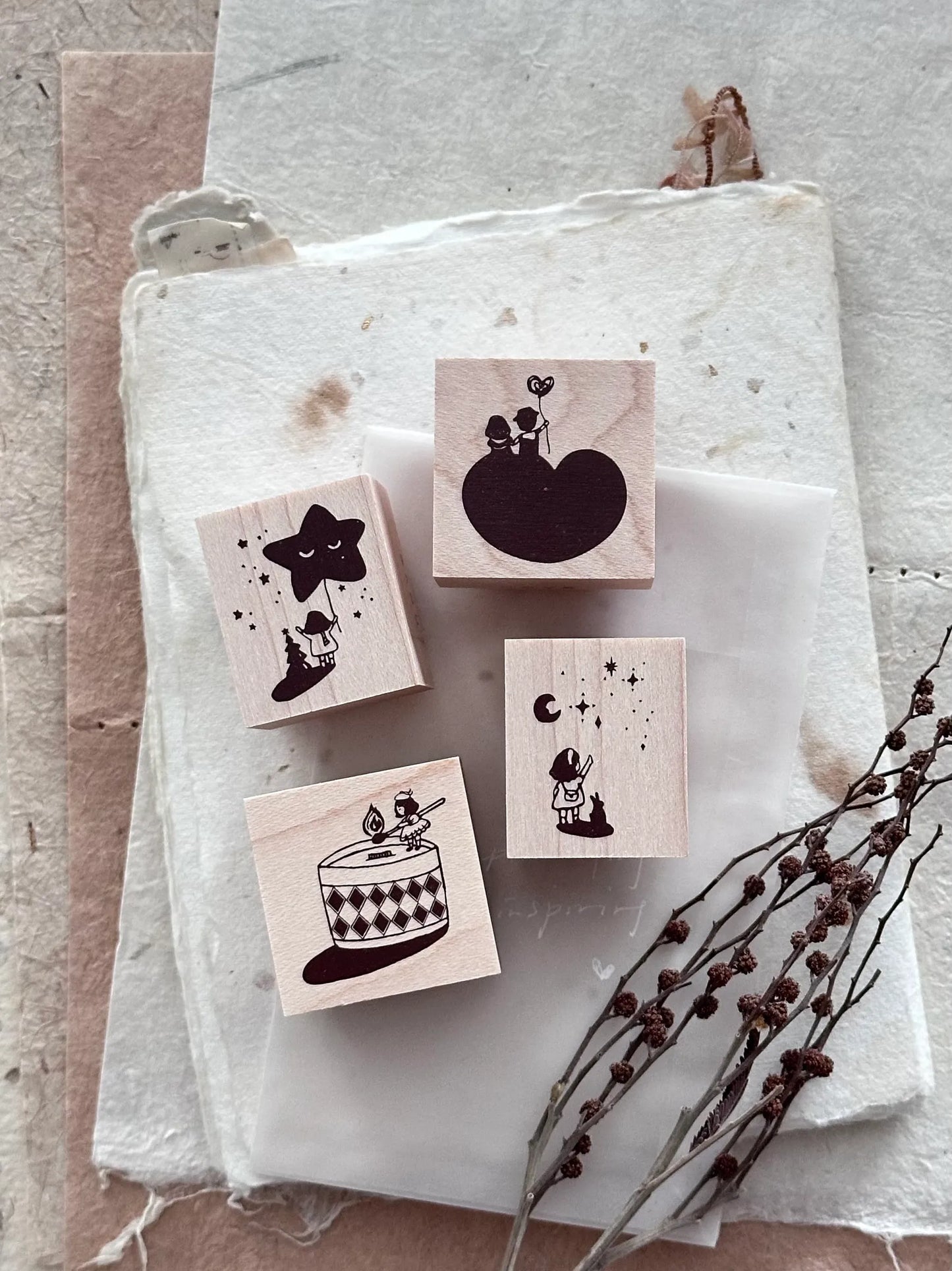 Nove Production Little Ordinary People Rubber Stamp Collection - Illustrations
