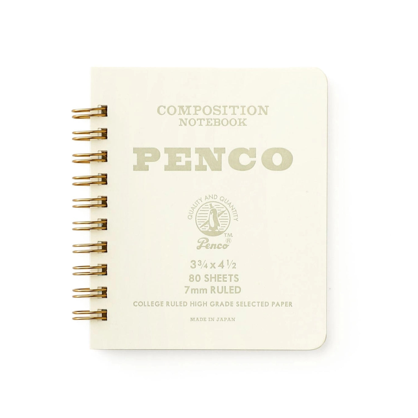 Penco Small Coiled Notebook - White