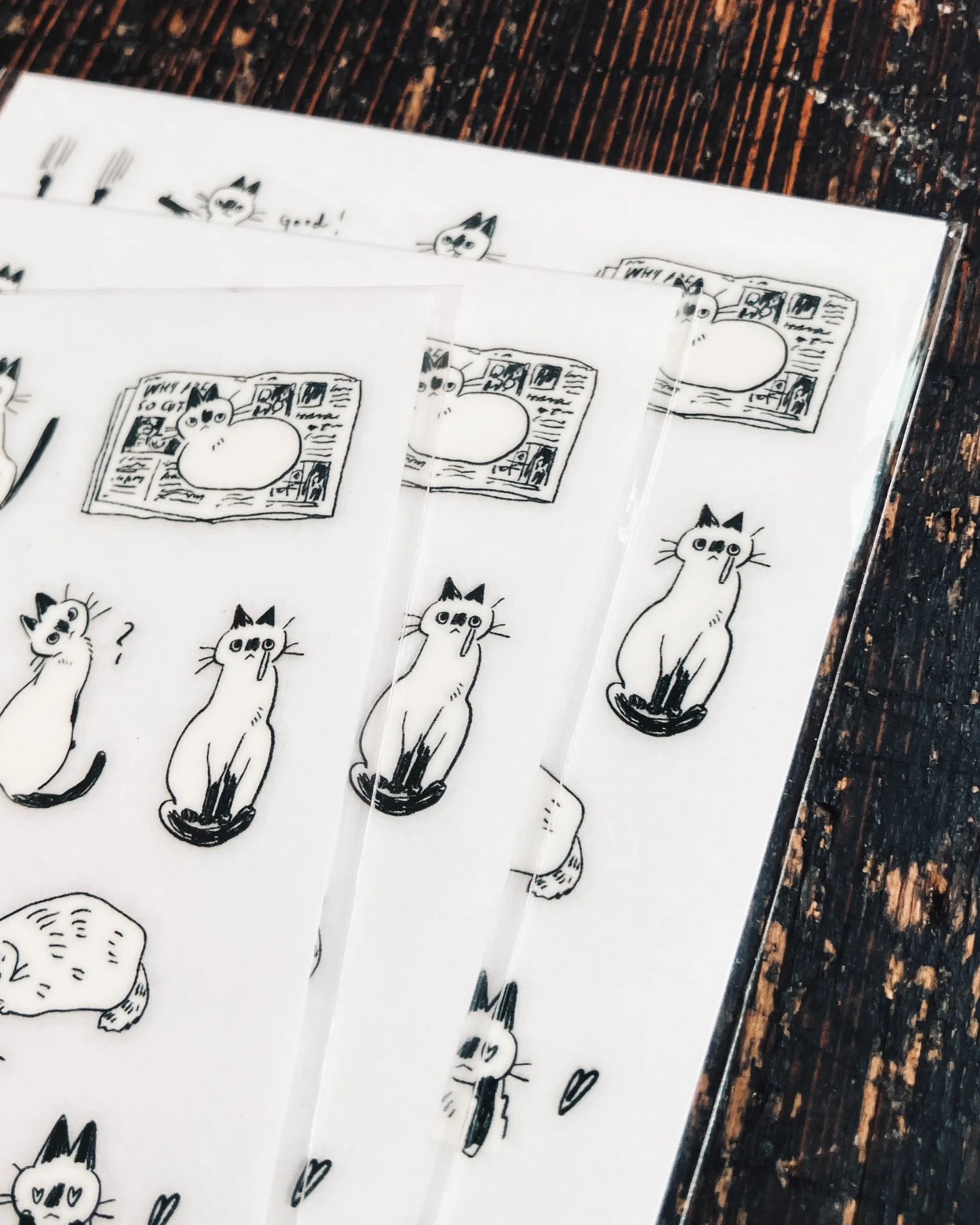 Somesortof.fern Print-on Stickers - Little Black Faces
