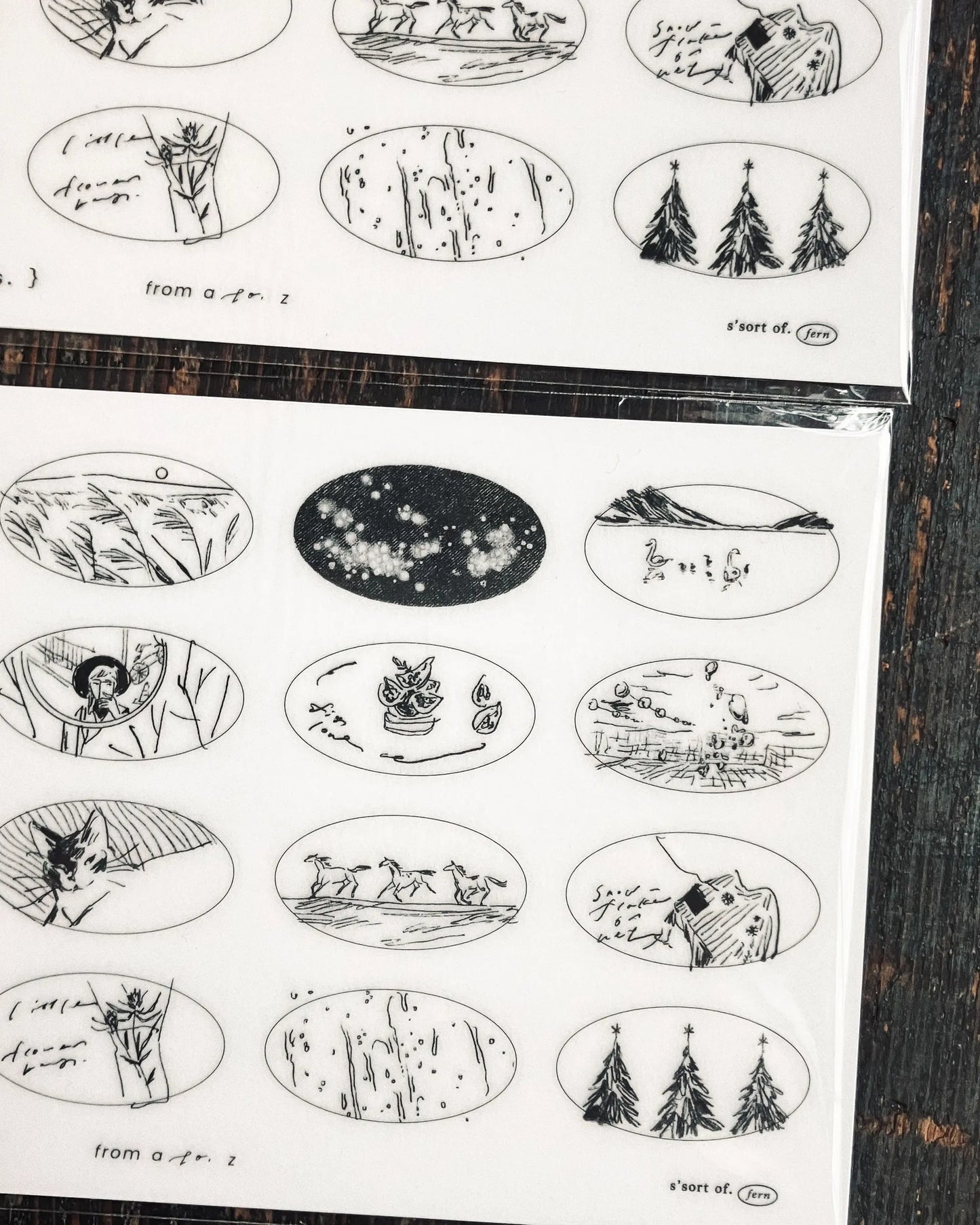 Somesortof.fern Print-on Stickers - Beloved Sketches