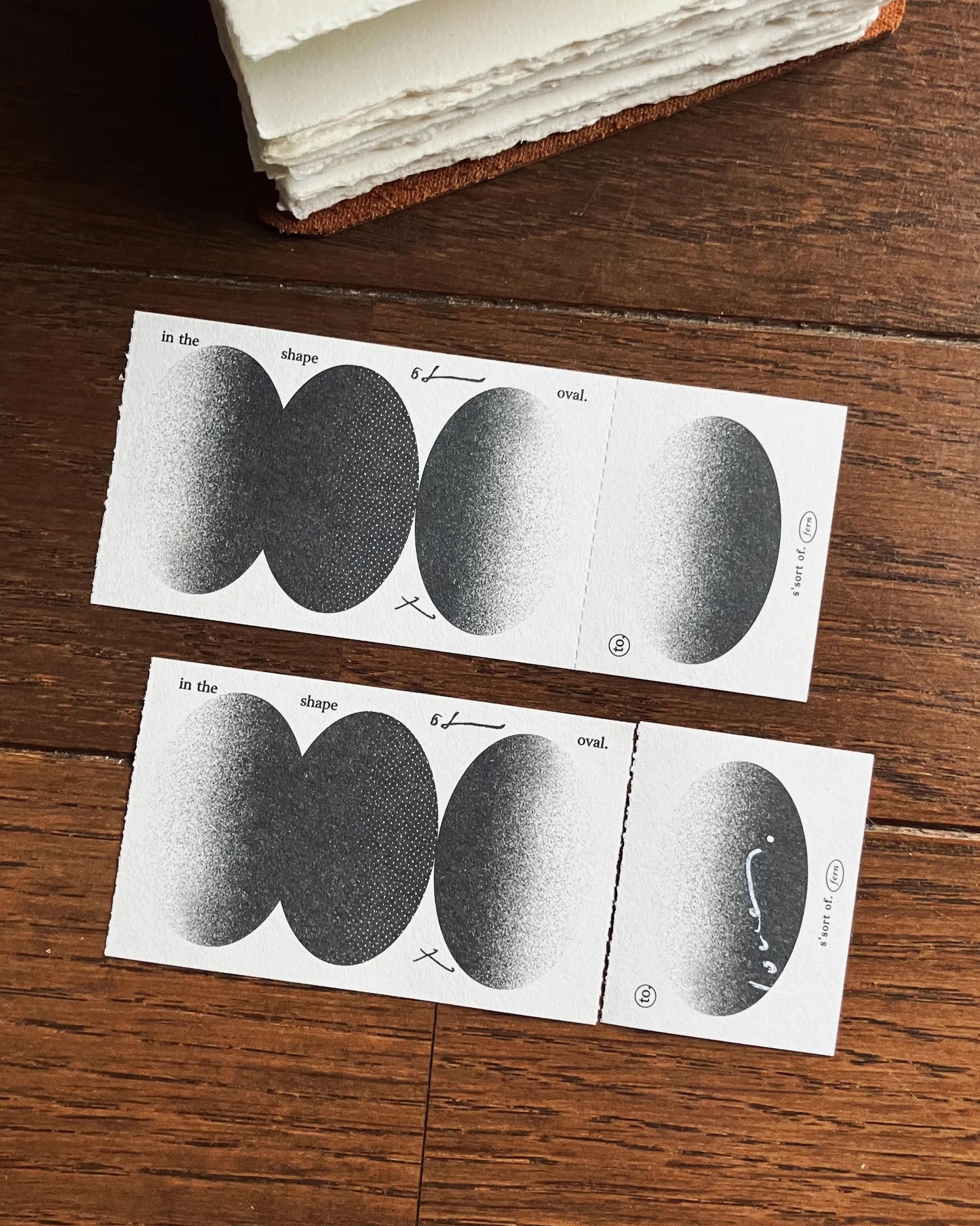 Somesortof.fern Label Book - The Shape of Oval