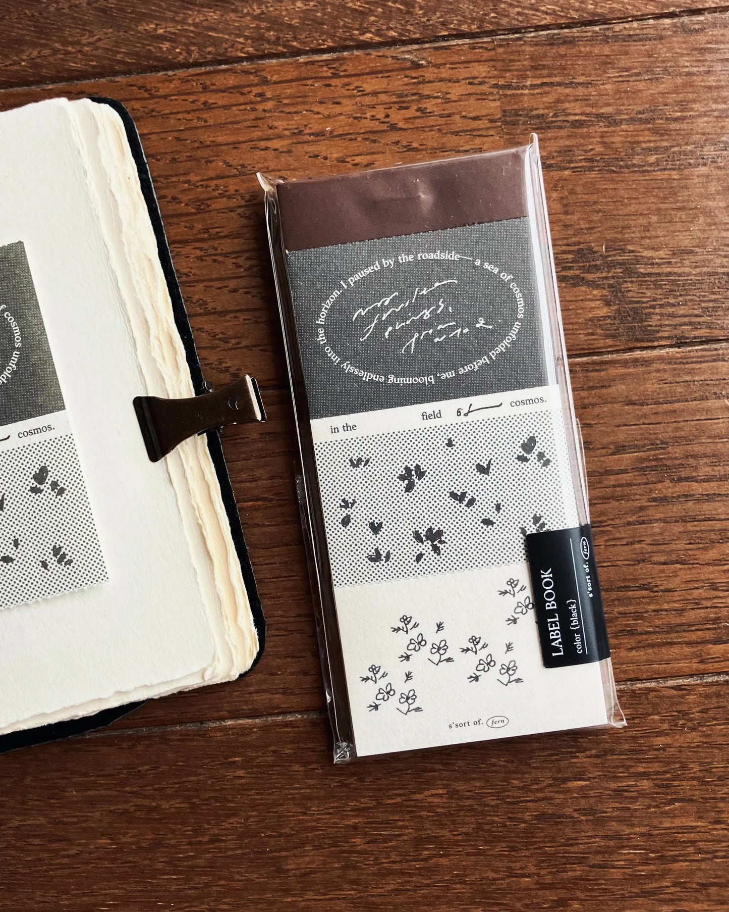 Somesortof.fern Label Book - Cosmos Field