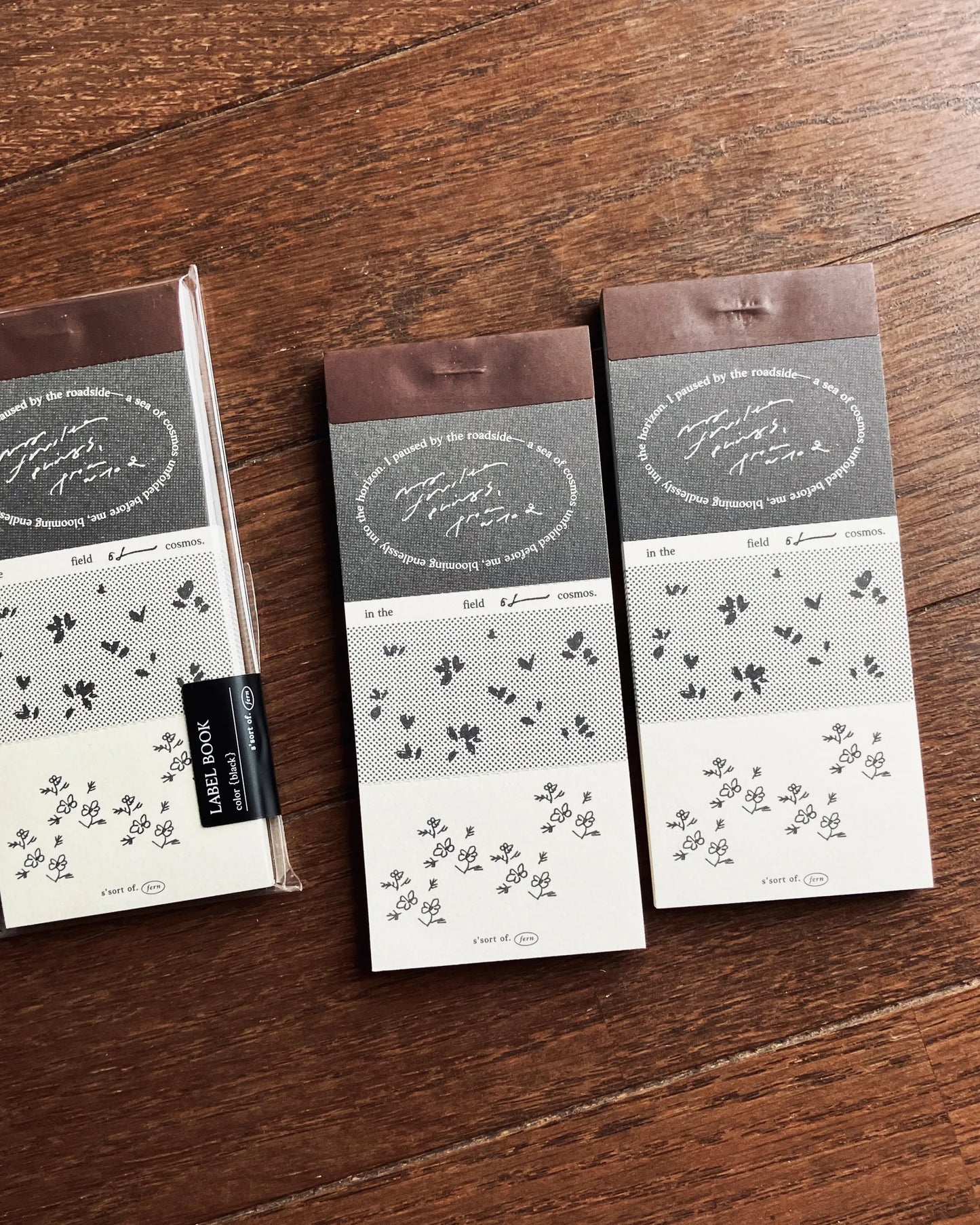 Somesortof.fern Label Book - Cosmos Field
