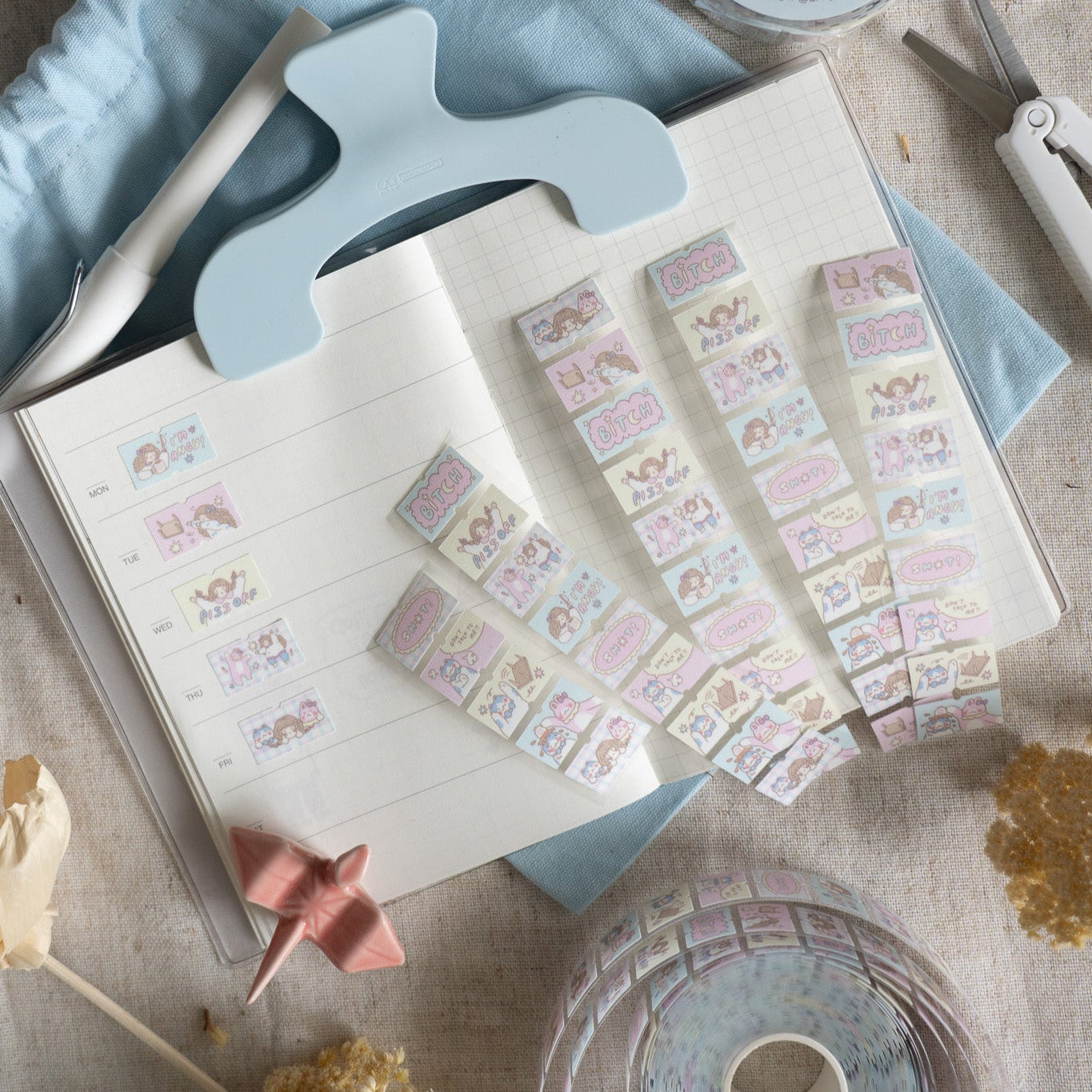 Sho Little Happiness x Artsy Jadey Sticker Labels - Angry Besties