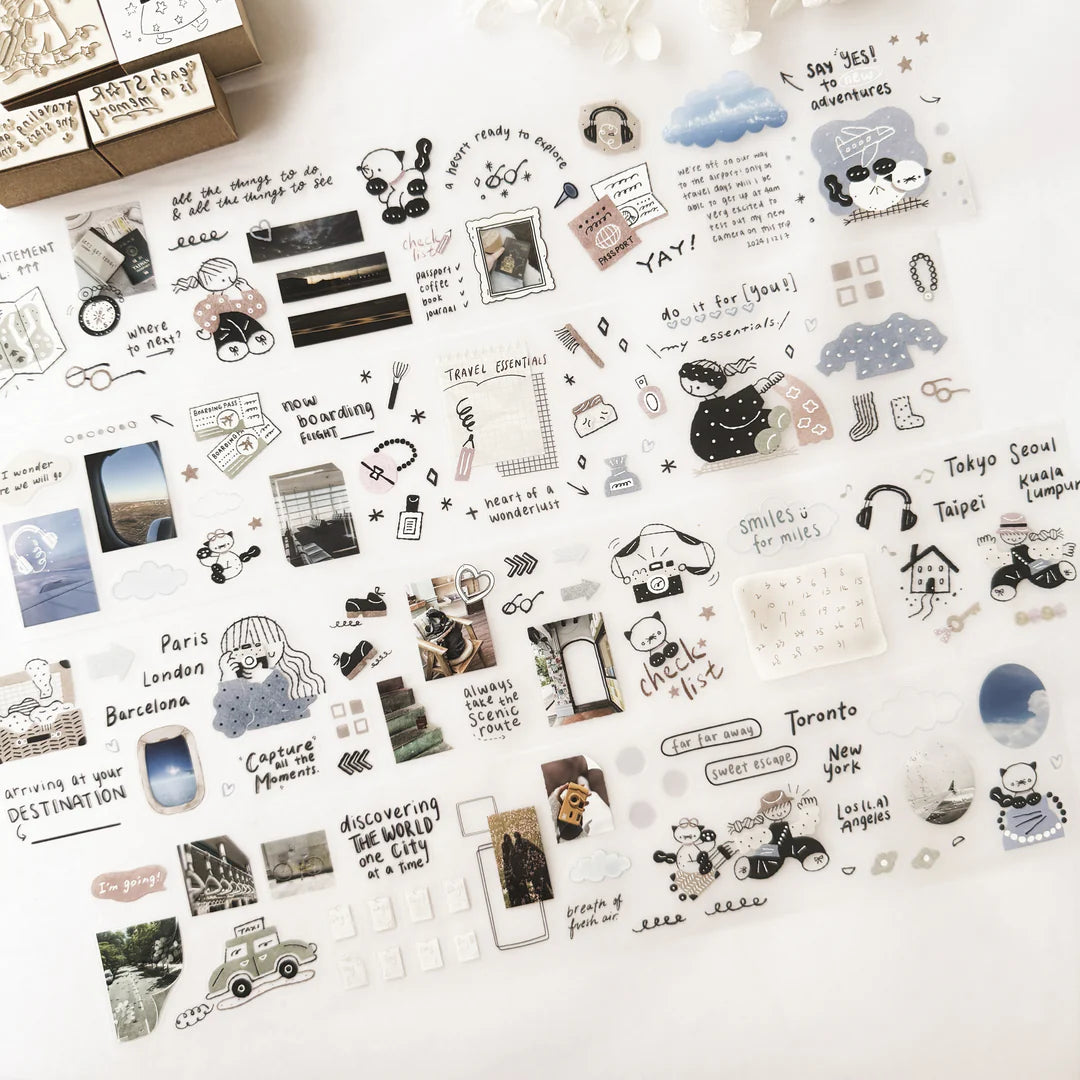 Journal Pages x rabch.jpg x Haba Megumi Kiss-cut PET Tape - Before Trip