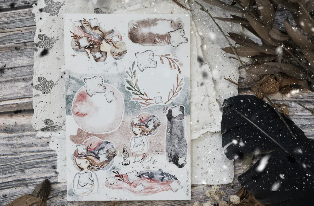 Black Milk Project Paper Sticker Sheet - Birds