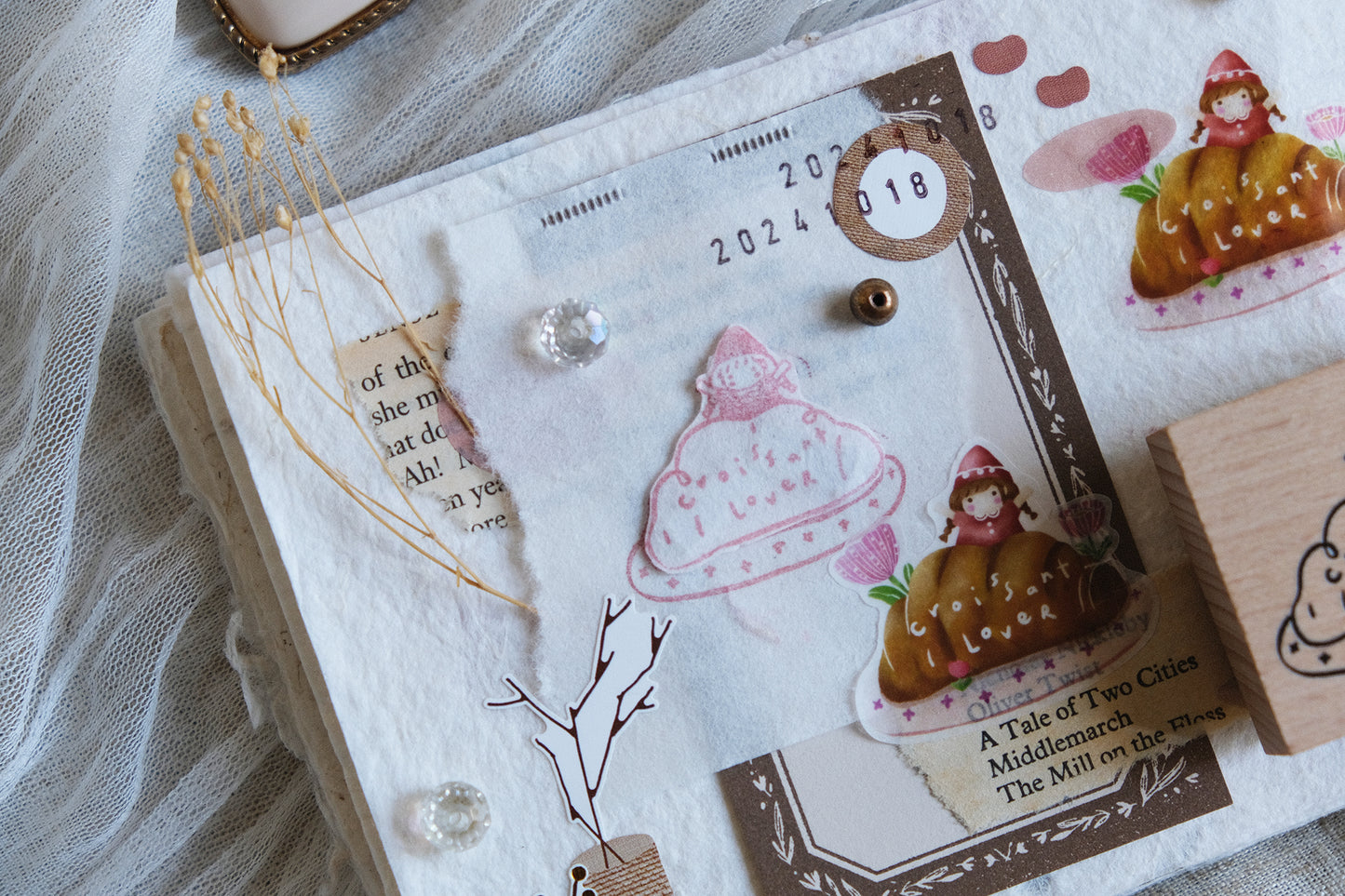 Eileen Tai SIMPLE HAPPINESS Rubber Stamp Collection - Croissant Lover