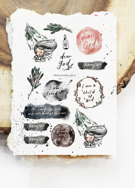 Black Milk Project Paper Sticker Sheet - Dear God