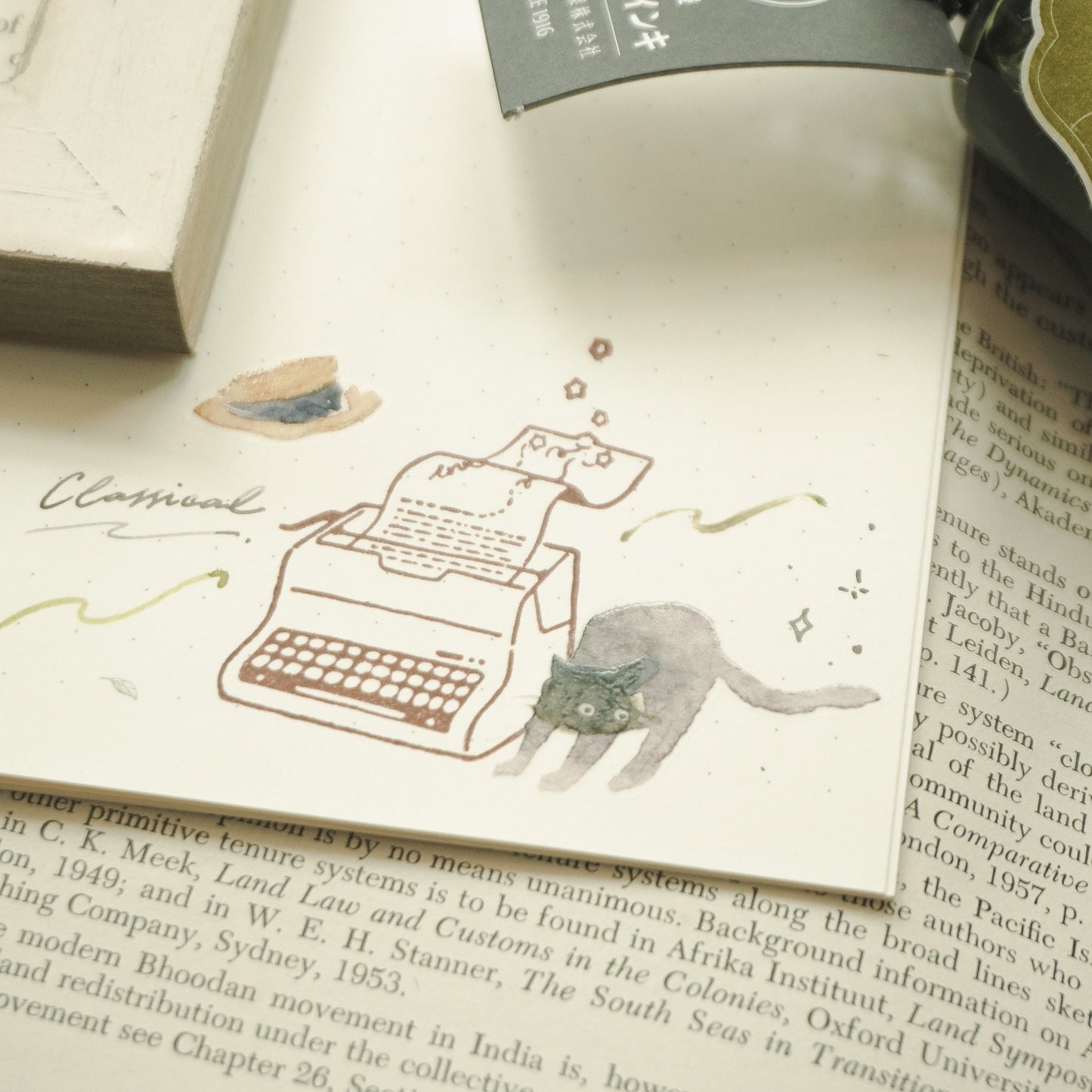 Teayou The Enchanted Library Rubber Stamp - Typewriter