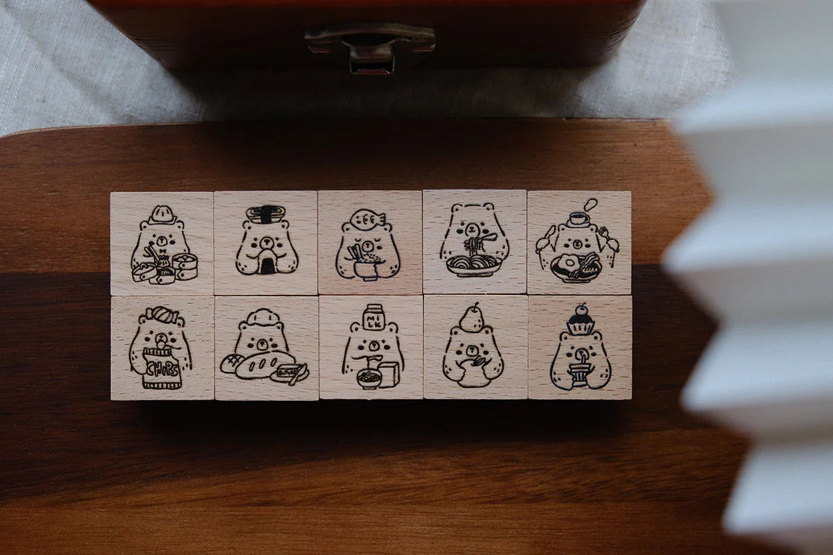 Eileen Tai Rubber Stamp - Foodie Bears
