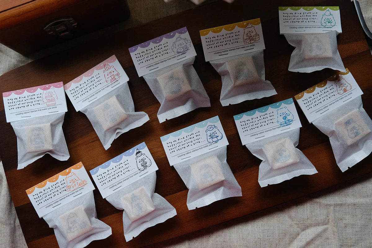 Eileen Tai Rubber Stamp - Foodie Bears
