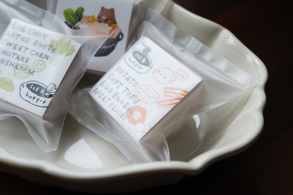 Eileen Tai Rubber Stamp - Hotpot Lover Ingredients Set B