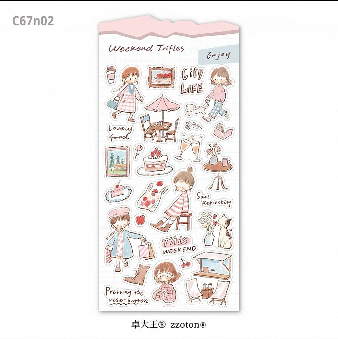zZoton Molinta Sticker Sheet - Enjoy