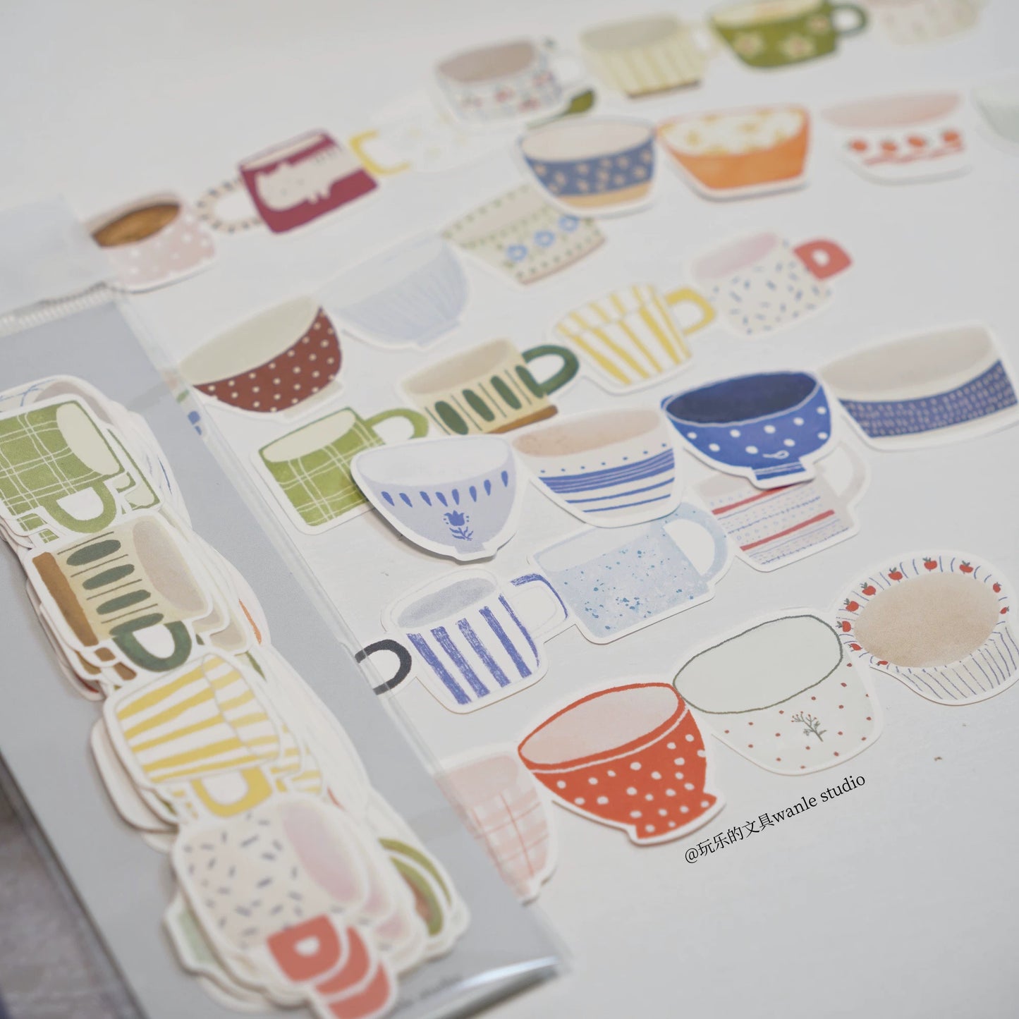 Wanle Studio Die Cut Memo Sheets - Volume 11 Cups and Bowls