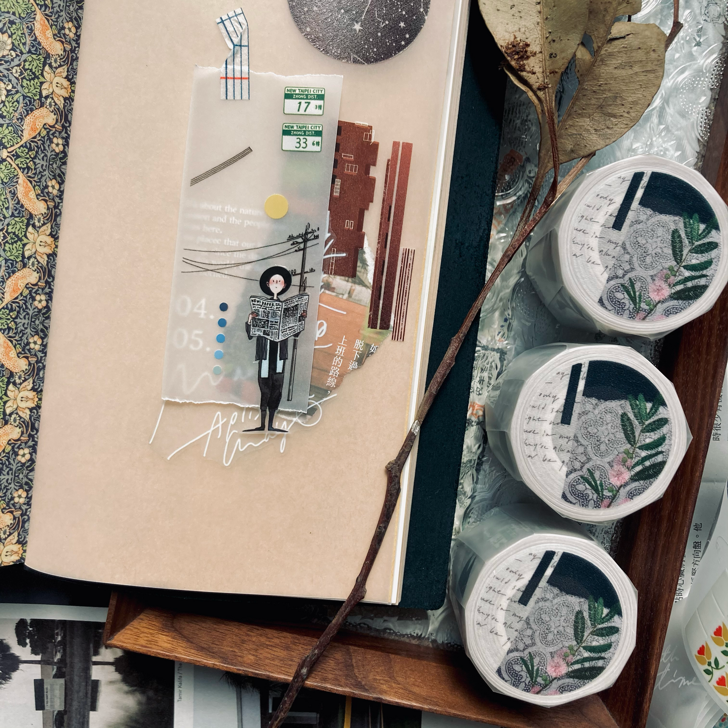 Somesortof.fern Tracing Paper - Begonia (non adhesive)