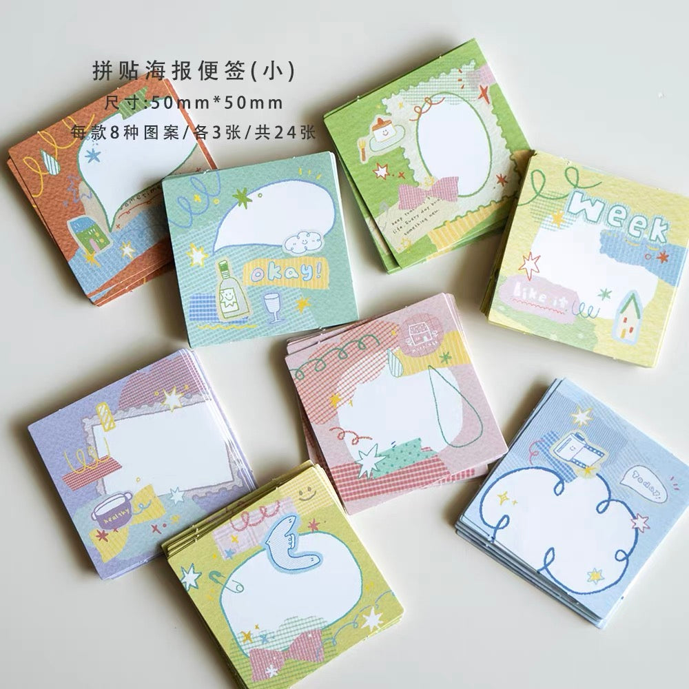 Orange Studio Memo Sheet Set - Collage Poster Small