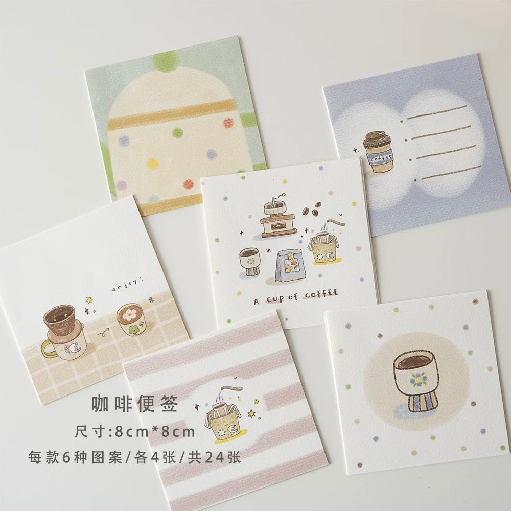 Orange Studio Memo Sheet Set - Coffee