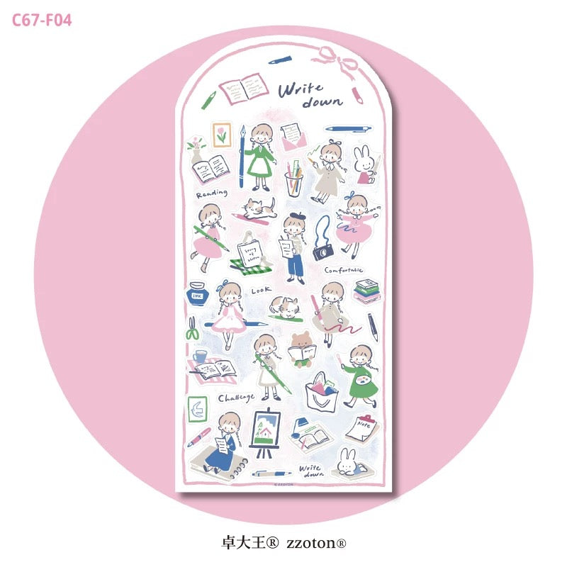 zZoton Molinta Sticker Sheet - Write Down