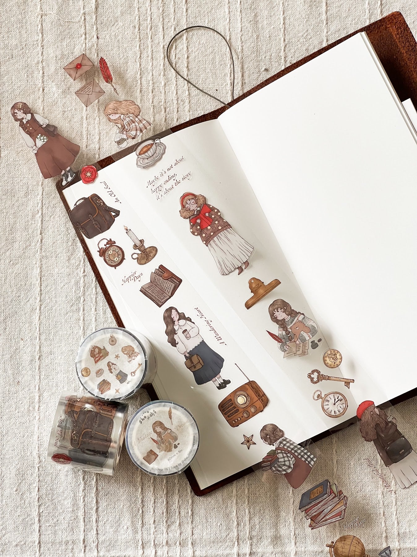 Sho Little Happiness Kiss Cut PET Tape - Vintage Dream