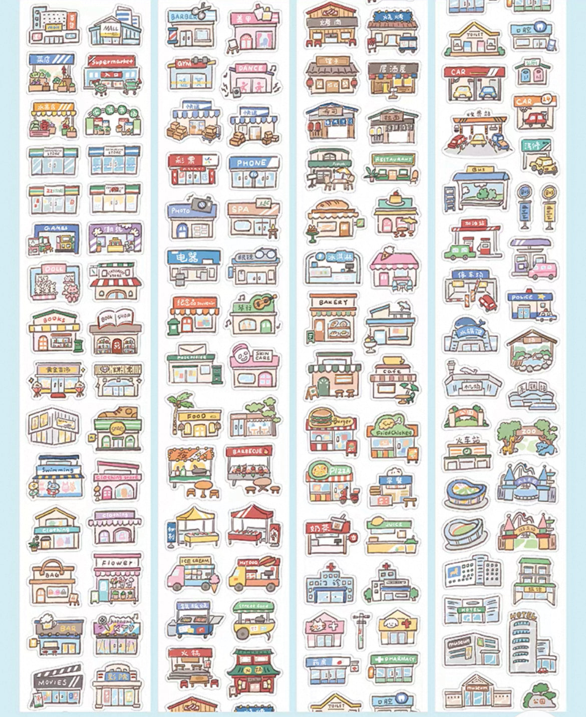 zZoton Molinta Kiss Cut Washi Tape - Some Places