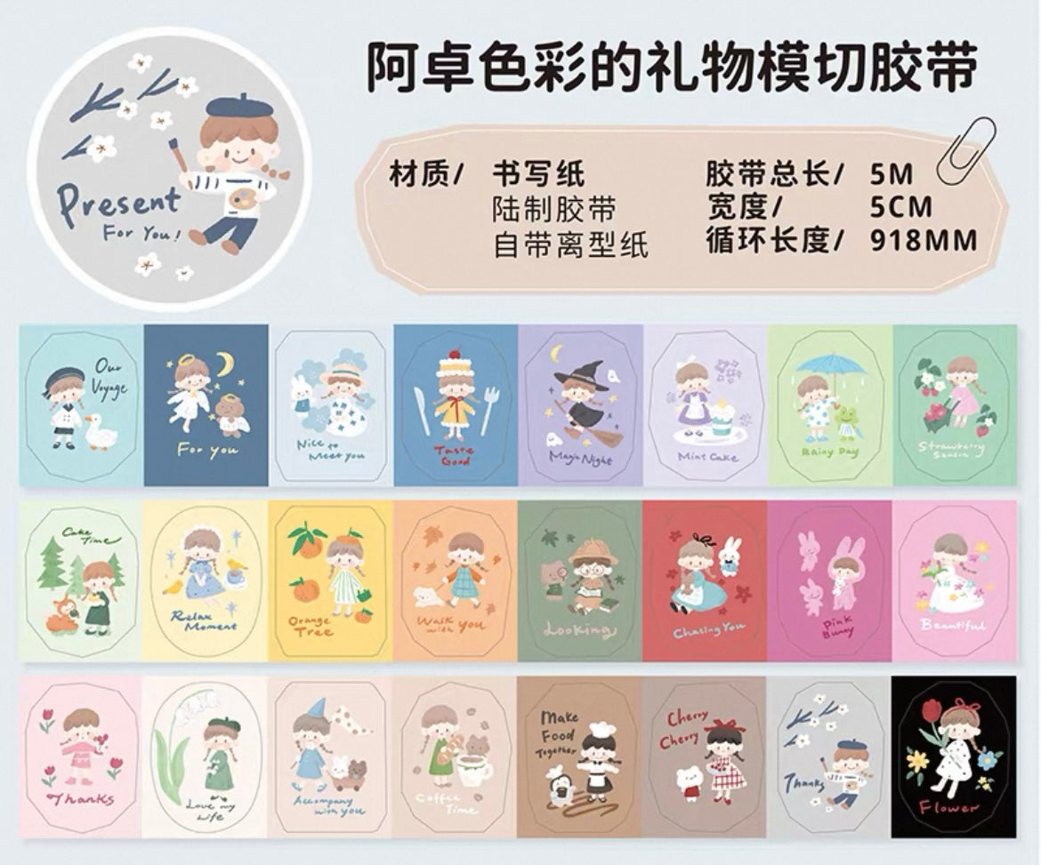 zZoton Molinta Kiss Cut Paper Tape - Present for You