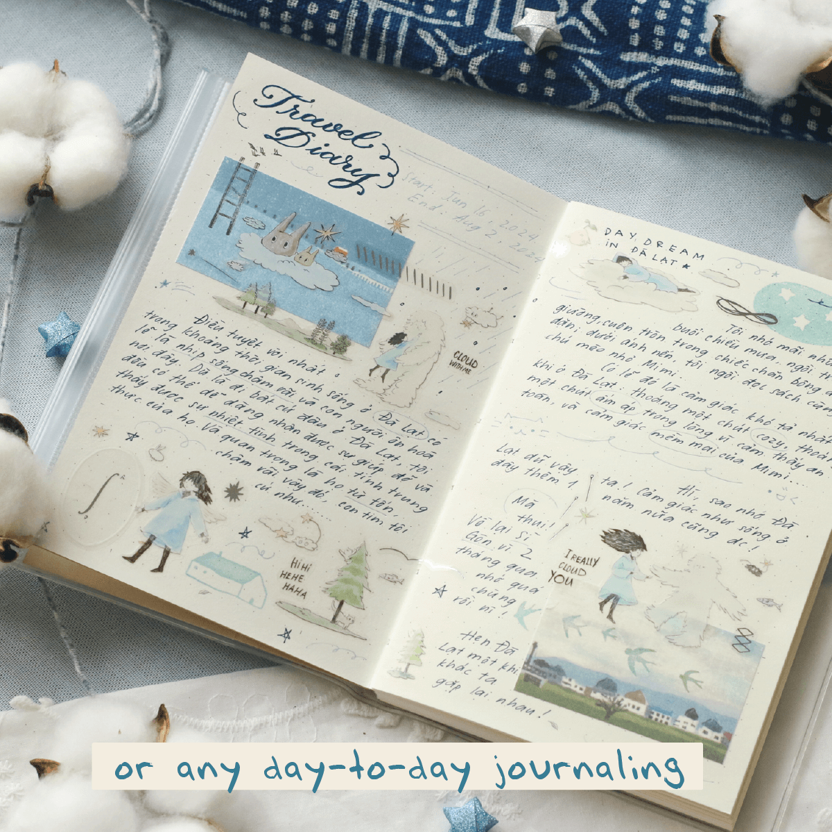 Teayou Kiss Cut PET Tape - Ji Ji on the Clouds
