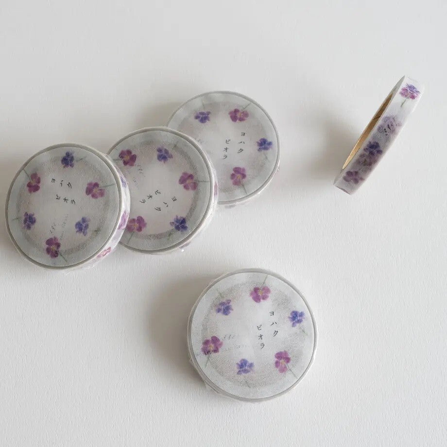 YOHAKU Slim Washi Tape Viola L-004