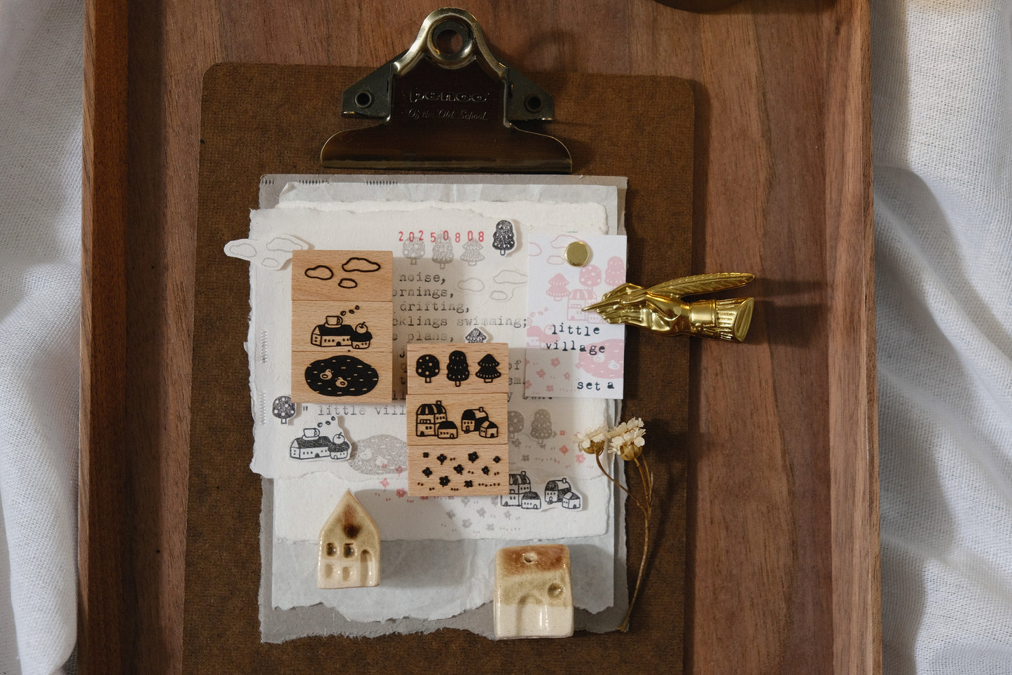Eileen Tai Rubber Stamp - Little Village Set A