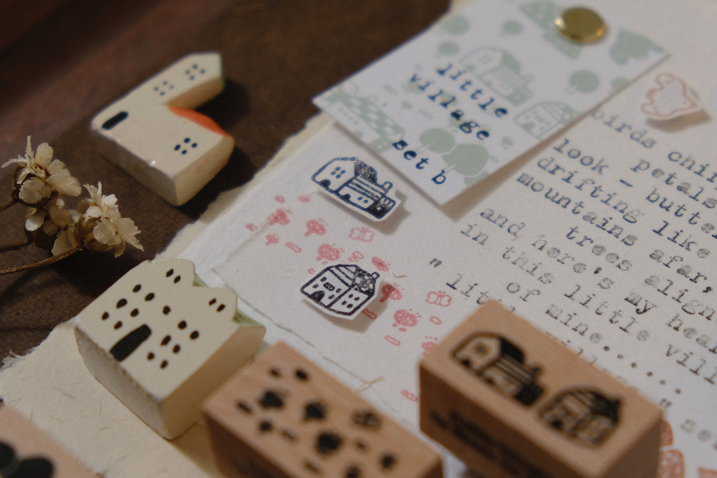 Eileen Tai Rubber Stamp - Little Village Set B