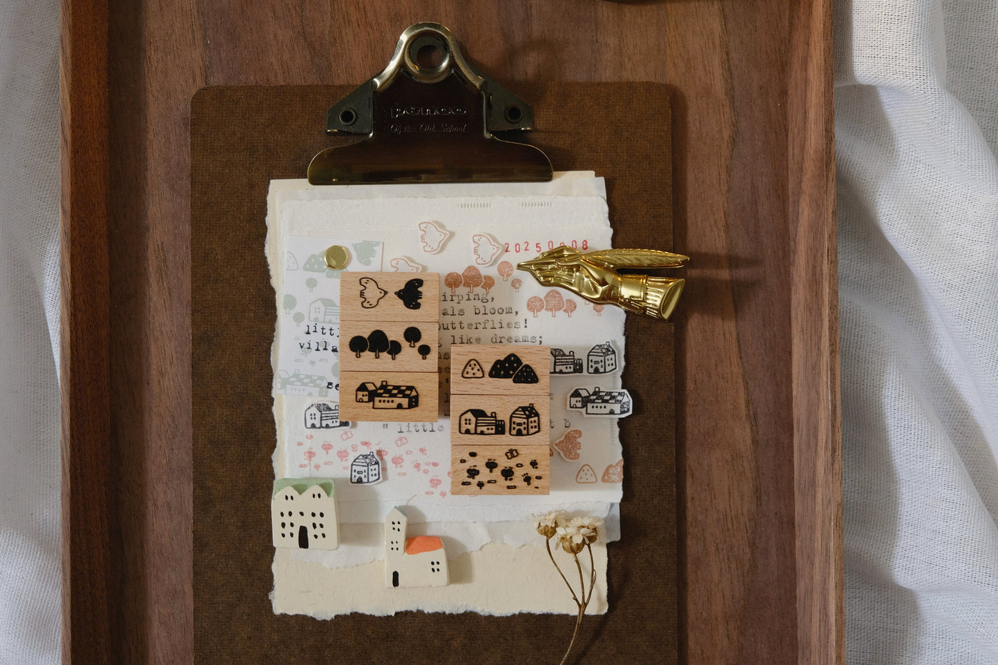 Eileen Tai Rubber Stamp - Little Village Set B