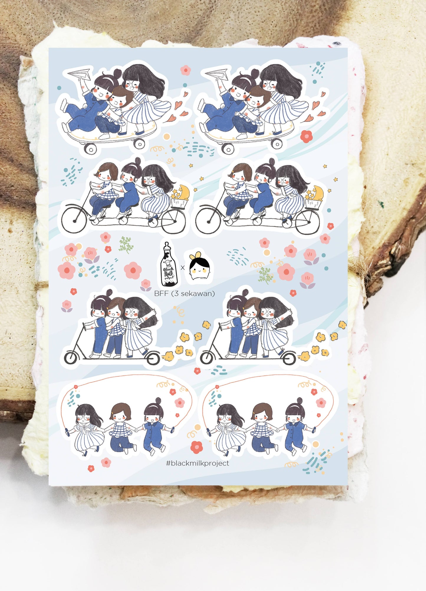 Black Milk Project Paper Sticker Sheet - BFF