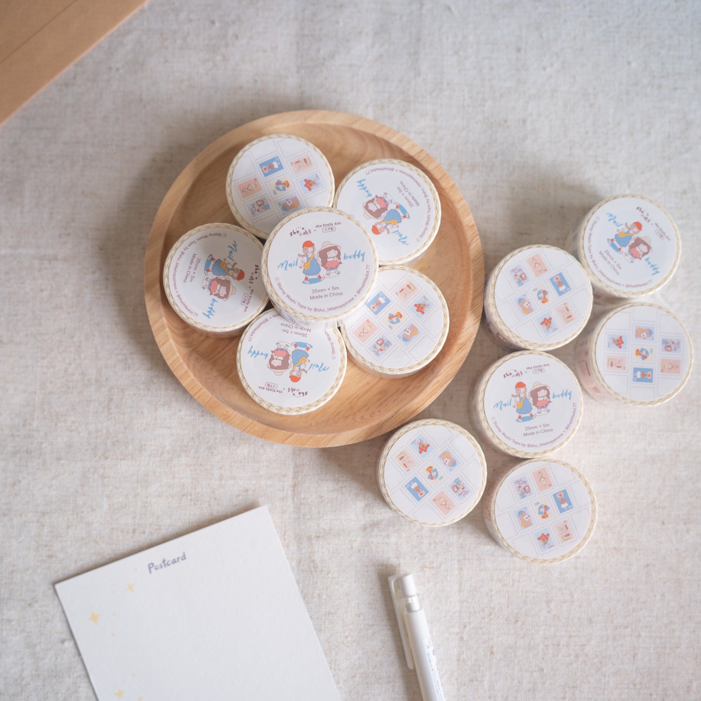 Sho Little Happiness Washi Tape - Mail Buddy Stamp Washi