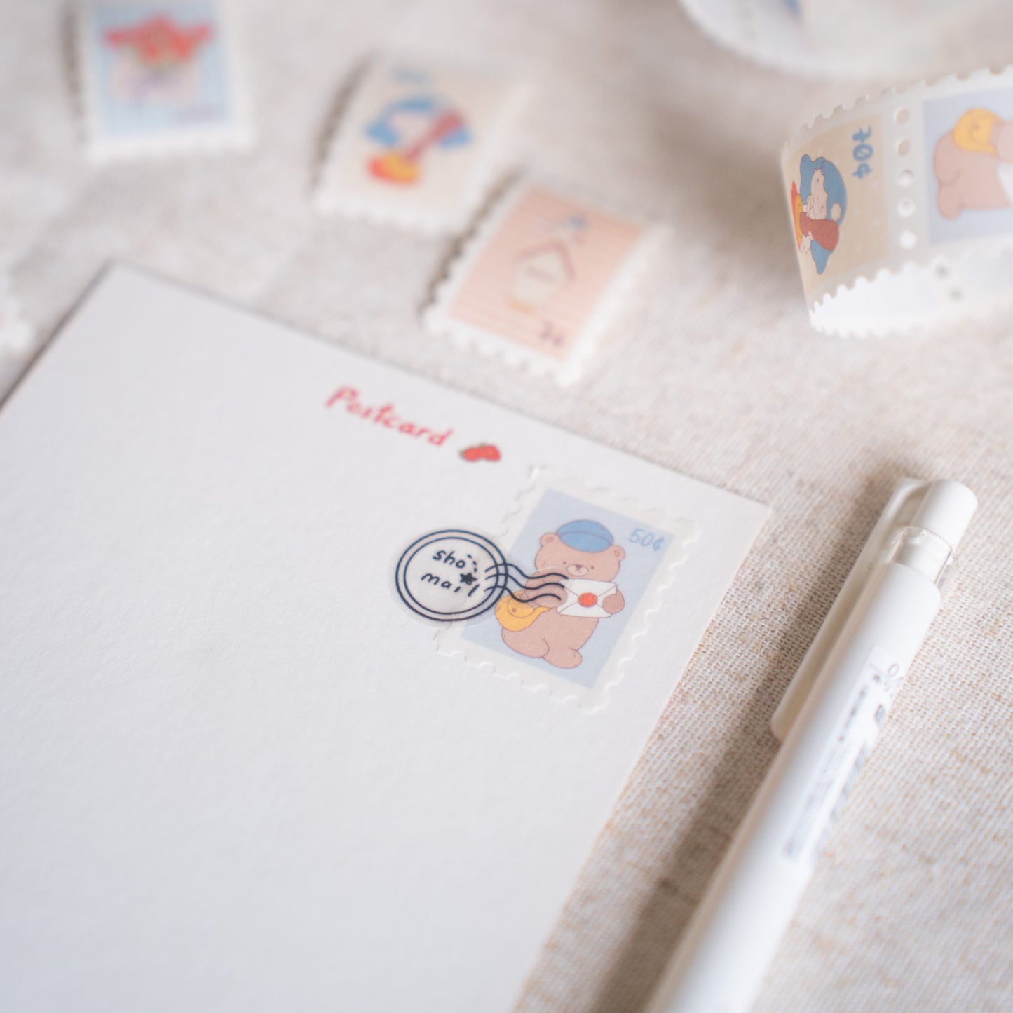 Sho Little Happiness Washi Tape - Mail Buddy Stamp Washi