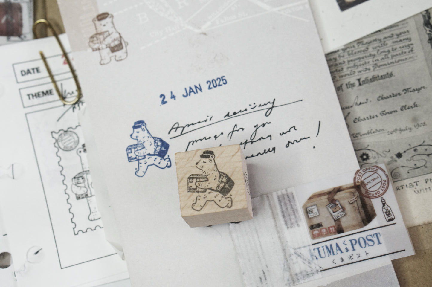 Black Milk Project Rubber Stamp - Mini Kuma Post